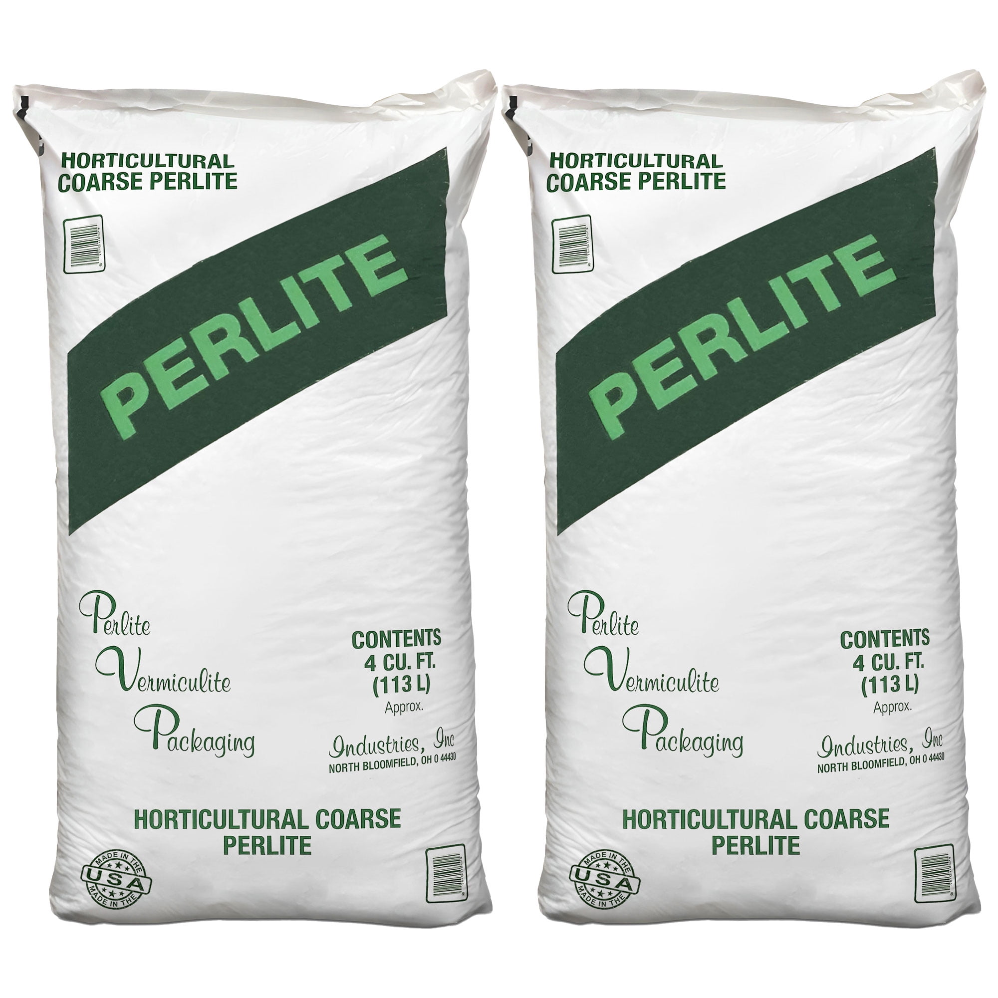 PVP Industries 2 Pack Organic Coarse Perlite Planting Soil Additive, 4 cu ft, White