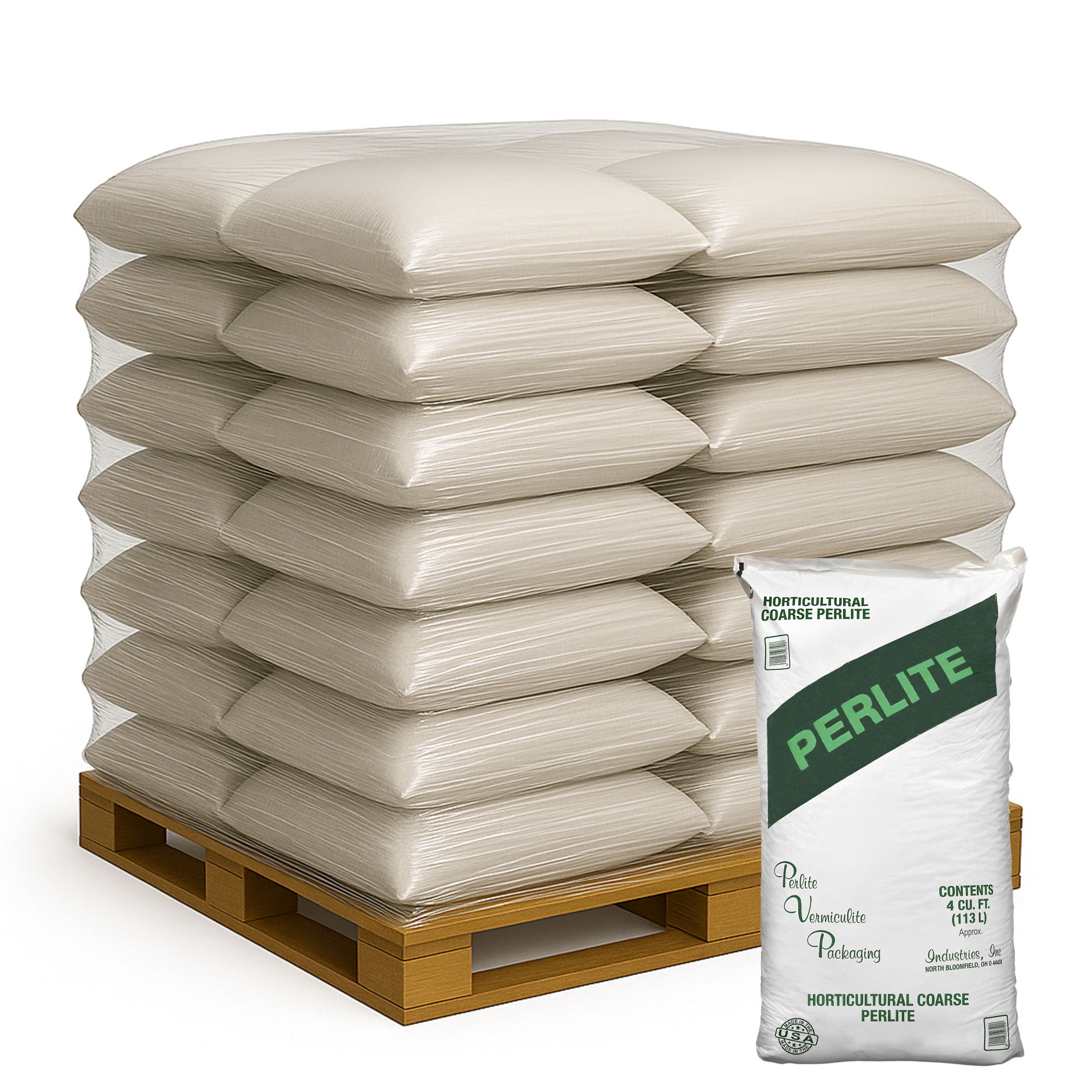 PVP Industries 20 Pack Organic Coarse Perlite Planting Soil Additive, 4 cu ft, White