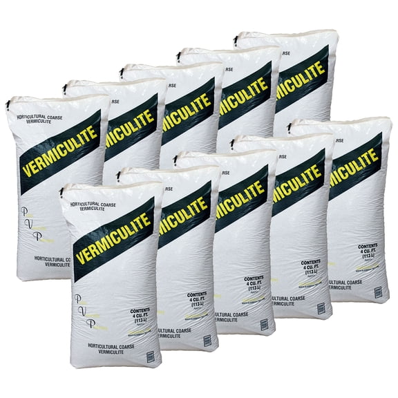 PVP Industries Medium Vermiculite Professional Grade Soil Conditioner, 4 Cu Ft, 10 Pack