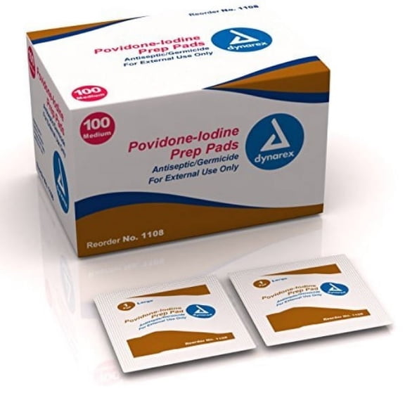 PVP Iodine Wipes 100-Pack (2 Pack)