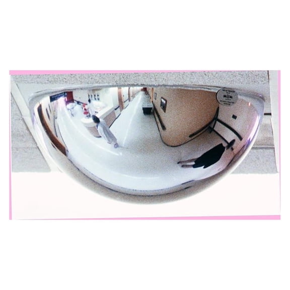 PVT-BAR2X2 Panaramic Full Dome T-Bar Plexiglas Security Mirror, 360 Degree Viewing Angle, 2' x 2' Drop In, 24" Diameter (Pack of 1)