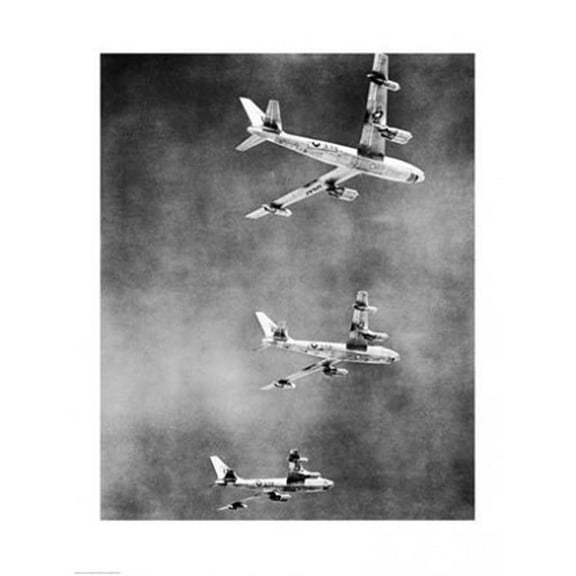 PVT/Superstock  Low angle view of three fighter planes in flight B-47 Stratojet -18 x 24- Poster Print