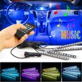 thumbnail image 1 of PVUEL 4 Pcs LED Car Interior Strip Lights Atmosphere Neon Lamp APP Remote Control With Sound Active Function, 1 of 11