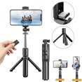 thumbnail image 1 of PVUEL All-In-1 Extendable 40" Wireless Remote Selfie Stick Tripod Phone Holder Mount, Black, 1 of 10