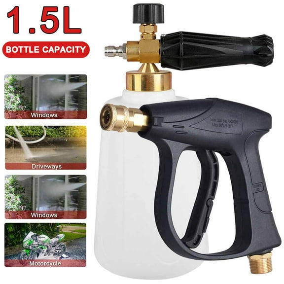 PVUEL Foam Lance 1.5L Sprayer Washer Soap Bottle Car High Pressure Wash Gun