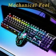 thumbnail image 1 of PVUEL Gaming Keyboard and Mouse Combo LED Backlit Mechanical Feel Rainbow 104 Keys Keyboard for PC Laptop Notebook, 1 of 10