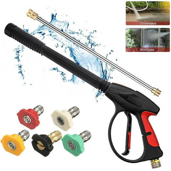 PVUEL High Pressure Wash Gun 4000 PSI Power Washer Extension Wand Lance Spray Nozzle