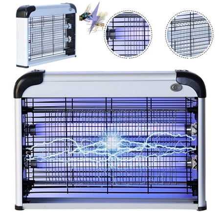PVUEL Indoor Fly Bug Zapper Mosquito Killer LED Light Trap Lamp Control Black 2Pack