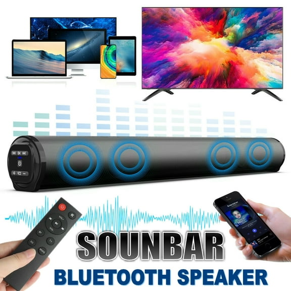 PVUEL Wireless Bluetooth Soundbar Speaker, TV Sound System Subwoofer For Home Theater,Black