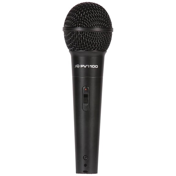 PVi 100 Dynamic Cardioid Microphone - 1/4 Inch Cable - Wired Mic with On/Off Switch - Stand Mount - Includes Pouch & Clip