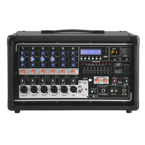 PVi 6500 Revolutionary Powered Mixer with FLST Feedback Locating System & Master Mute for 1-5 Channel