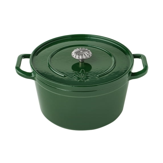 The Pioneer Woman 5-Quart Enamel Cast Iron Dutch Oven with Lid, Dark Green