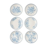 The Pioneer Woman Agatha Stoneware Appetizer Plate, Blue, Set of 6