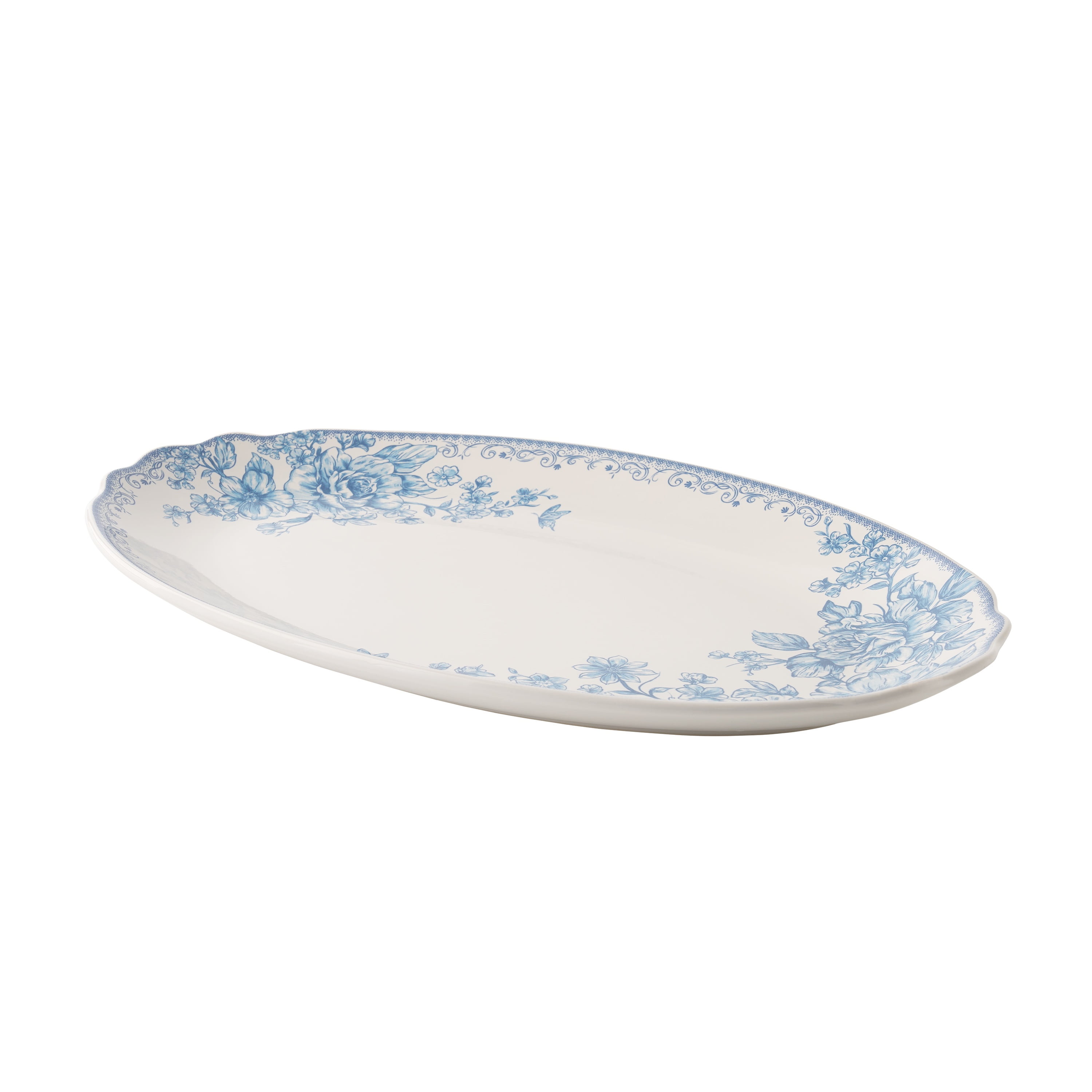 The Pioneer Woman Agatha Stoneware 16-inch Serving Platter, Blue
