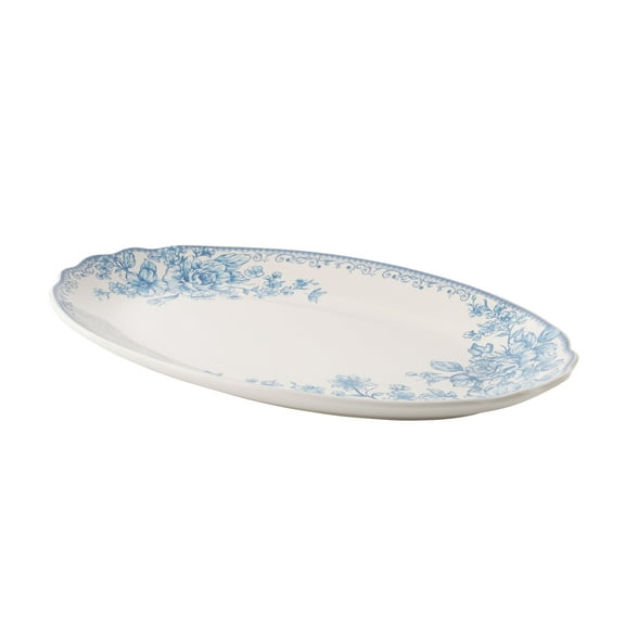 The Pioneer Woman Agatha Stoneware 16-inch Serving Platter, Blue