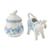 The Pioneer Woman Agatha Stoneware Sugar Bowl & Creamer Set, Blue