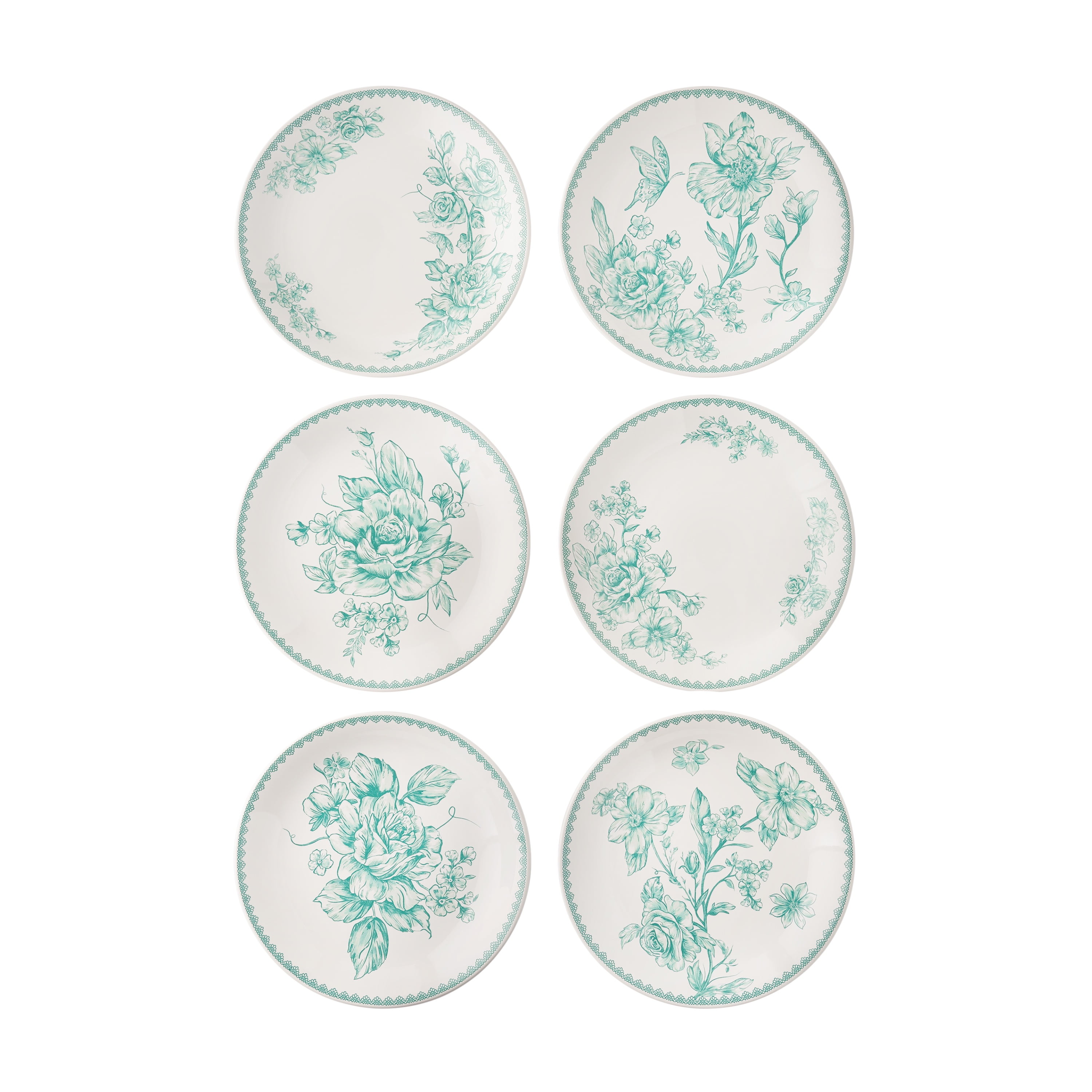 The Pioneer Woman Agatha Stoneware Appetizer Plate, Green - Walmart.com