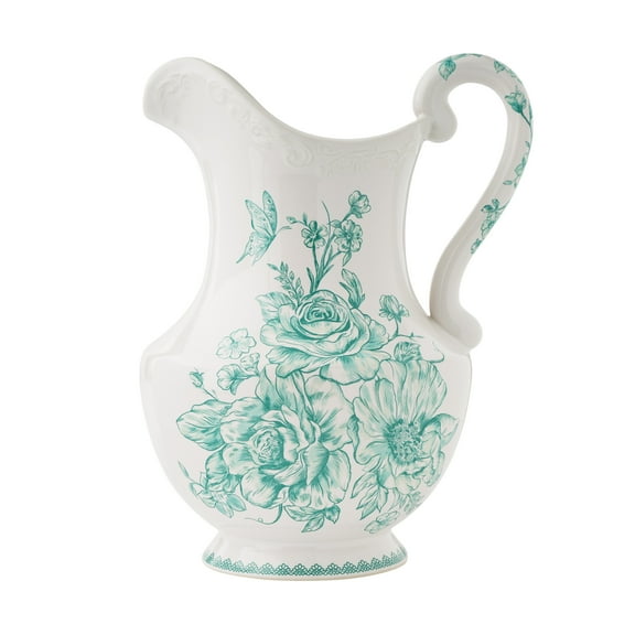 The Pioneer Woman Agatha Stoneware 2-Quart Pitcher, Green