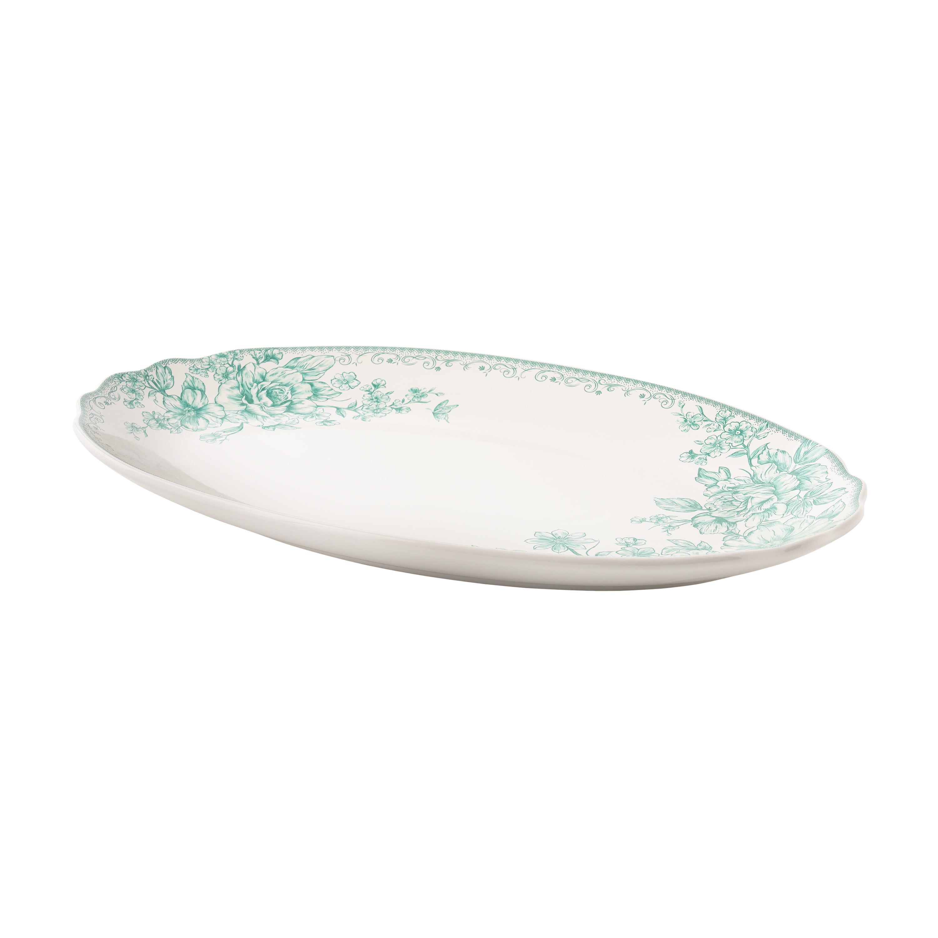 The Pioneer Woman Agatha Stoneware 16-inch Serving Platter, Green - Walmart.com