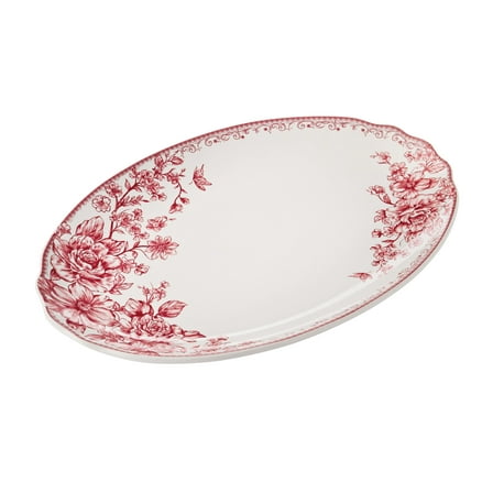 The Pioneer Woman Agatha Stoneware 16-inch Serving Platter, Red