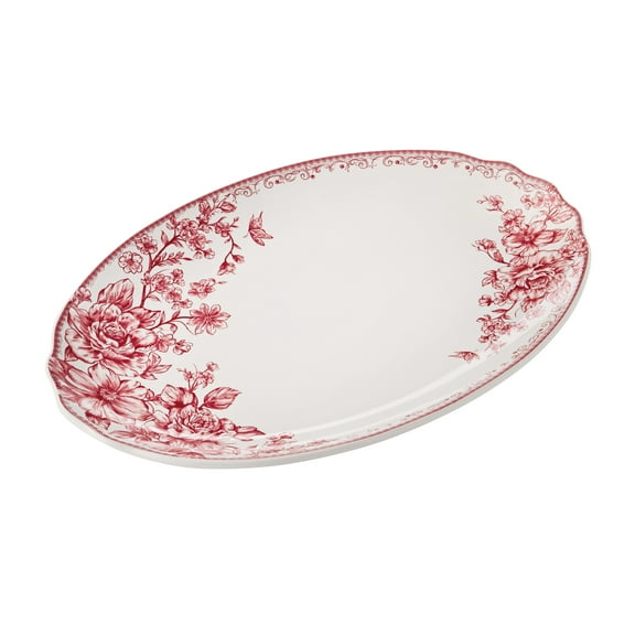 The Pioneer Woman Agatha Stoneware 16-inch Serving Platter, Red