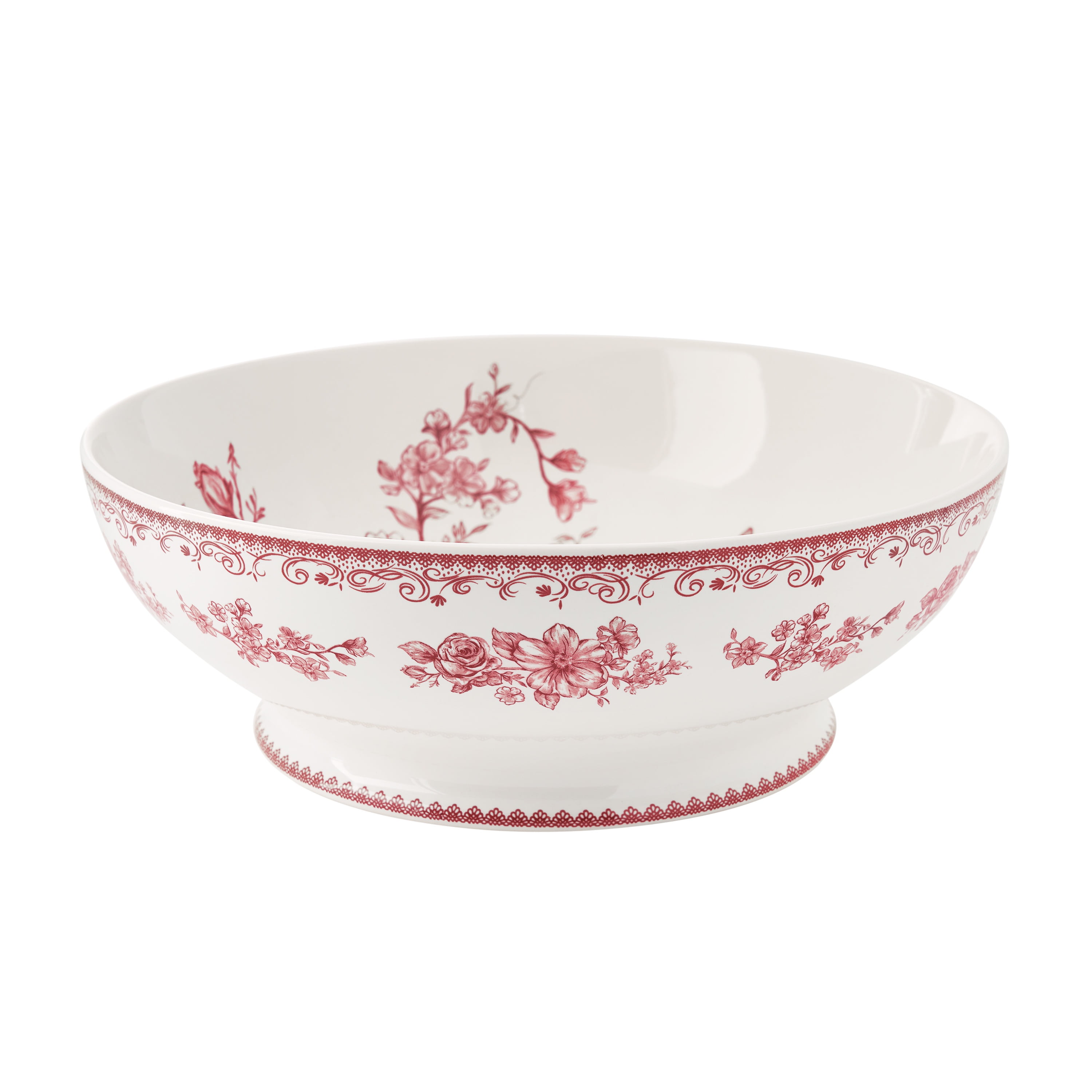 PW AGATHA RED SERVE BOWL