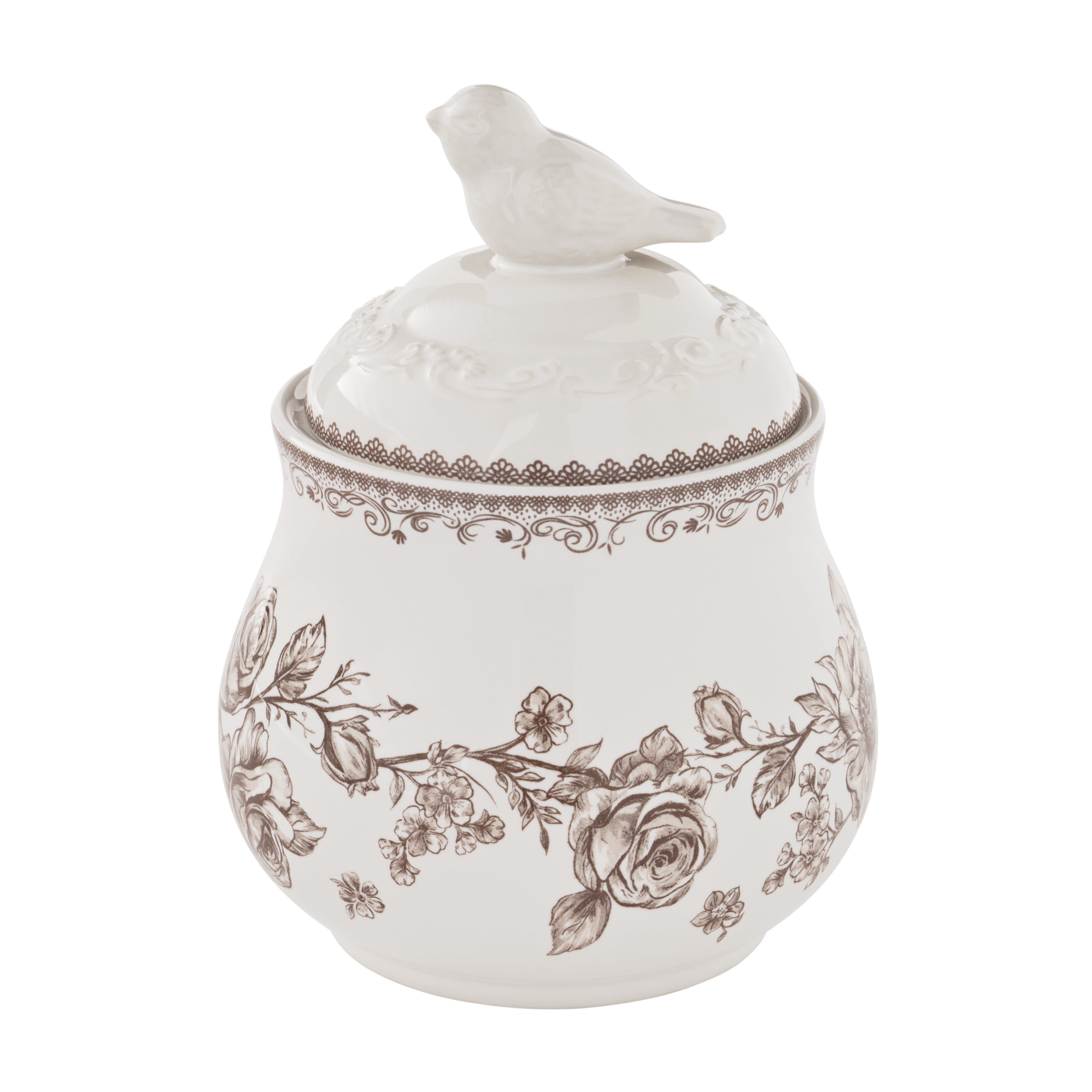 The Pioneer Woman Agatha Stoneware Sugar Bowl with Lid, Brown - Walmart.com