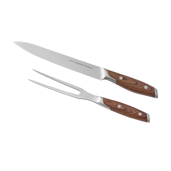 The Pioneer Woman 2 Pieces Stainless Steel Carving Set
