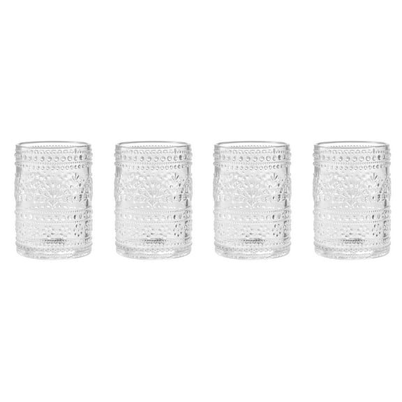 The Pioneer Woman Channing Glass 11Ounce Tumbler, Clear, Set of 4