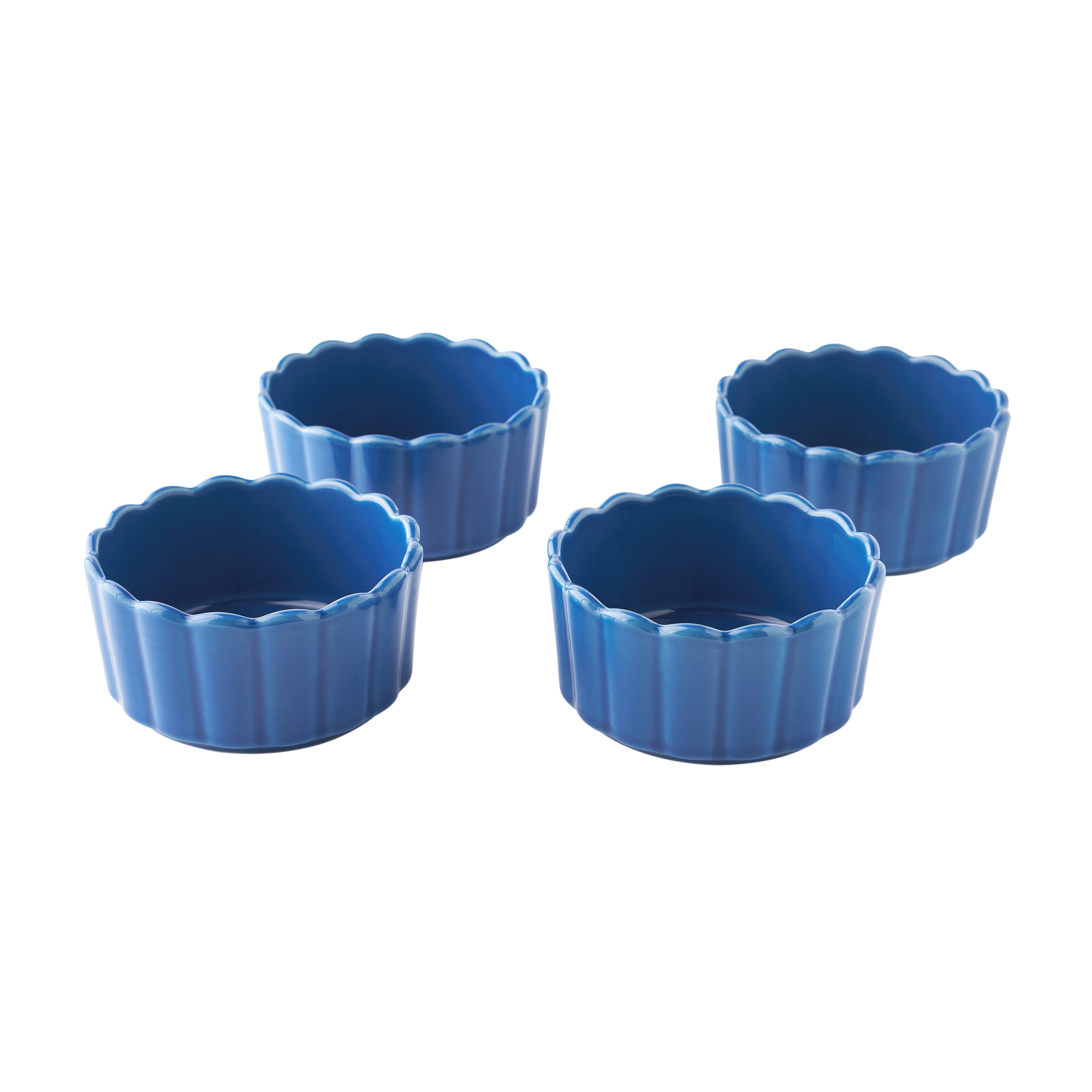 The Pioneer Woman Colette Stoneware Ramekins, Blue, Set of 4
