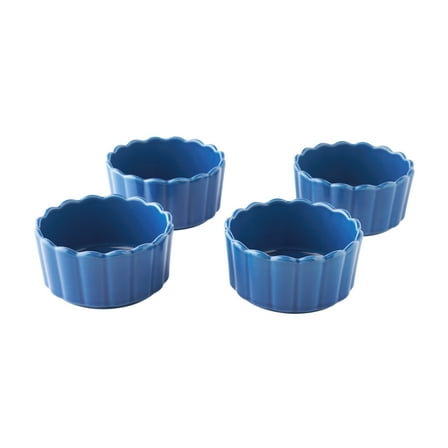 The Pioneer Woman Colette Stoneware Ramekins, Blue, Set of 4
