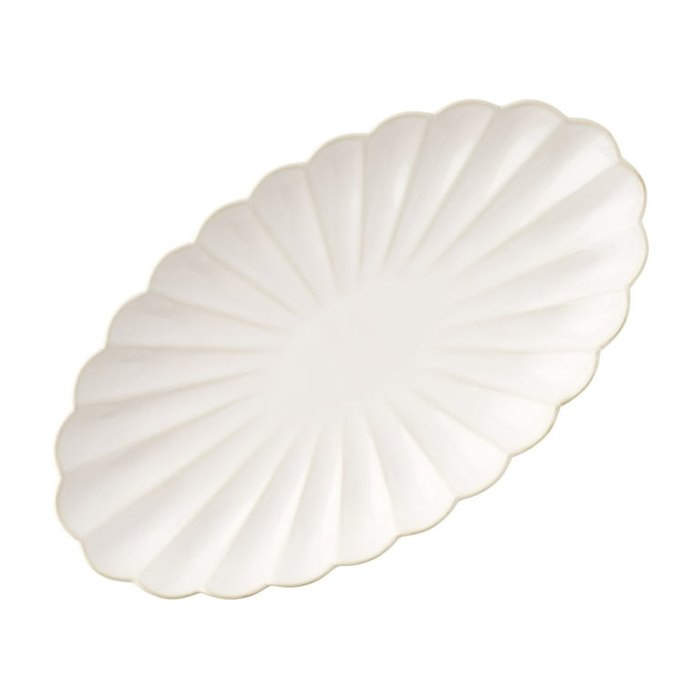 The Pioneer Woman Colette Stoneware 14-inch Serving Tray, Cream