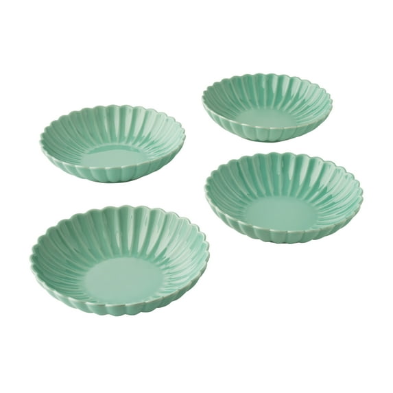 The Pioneer Woman Colette Stoneware Dinner Bowls, Green, Set of 4
