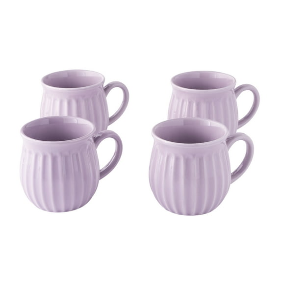 The Pioneer Woman Colette 12-Ounce Stoneware Mugs, Purple, Set of 4