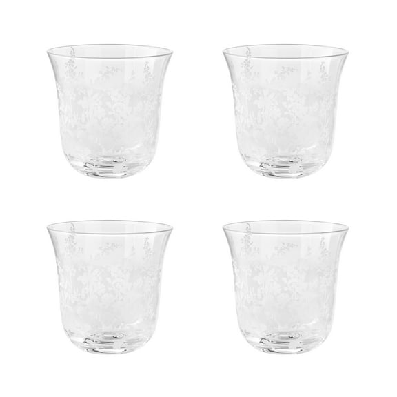 The Pioneer Woman Daisy Glass 12-Ounce Tumbler, Clear, Set of 4