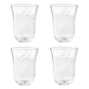 The Pioneer Woman Daisy Glass 18-Ounce Tumbler, Clear, Set of 4