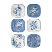 The Pioneer Woman Delilah Stoneware Appetizer Plates, Blue, Set of 6