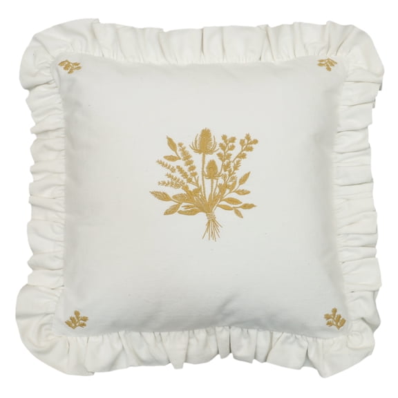 PW White DENIM SQUARE PILLOW