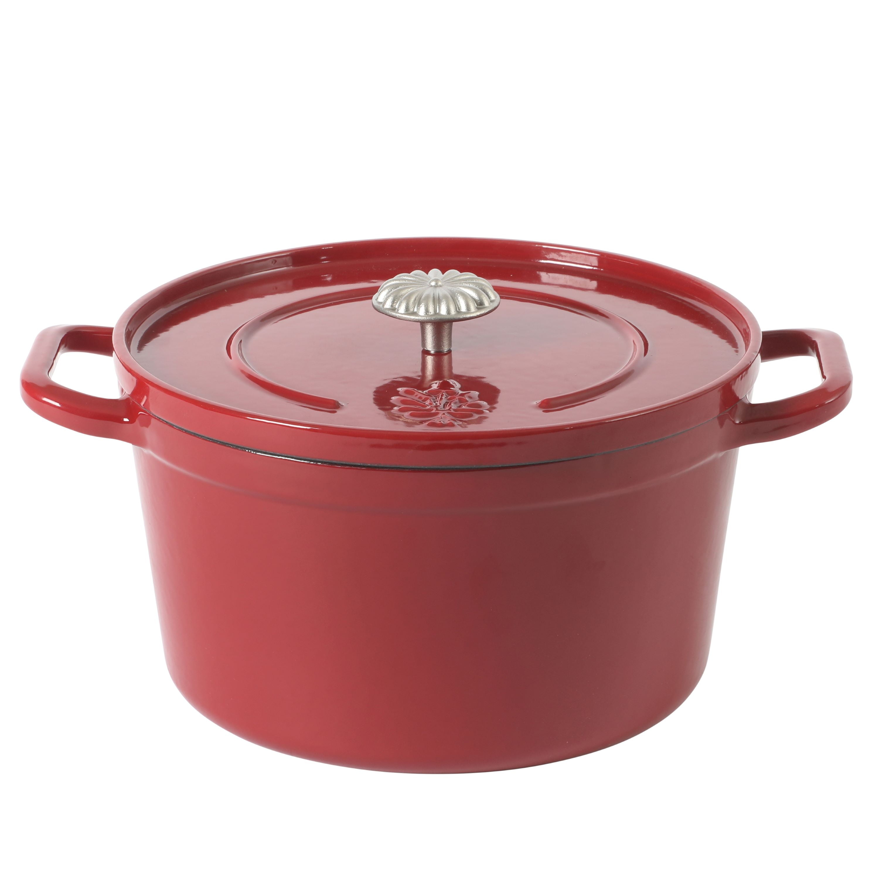 The Pioneer Woman 5-Quart Enamel Cast Iron Dutch Oven with Lid, Red - Walmart.com