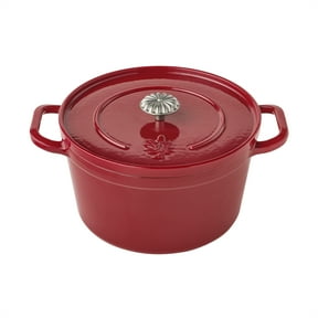 The Pioneer Woman 5-Quart Enamel Cast Iron Dutch Oven with Lid, Red