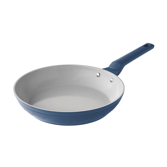 The Pioneer Woman Classic Collection 10 in Nonstick Aluminum Alloy Frying Pan, Dark Blue