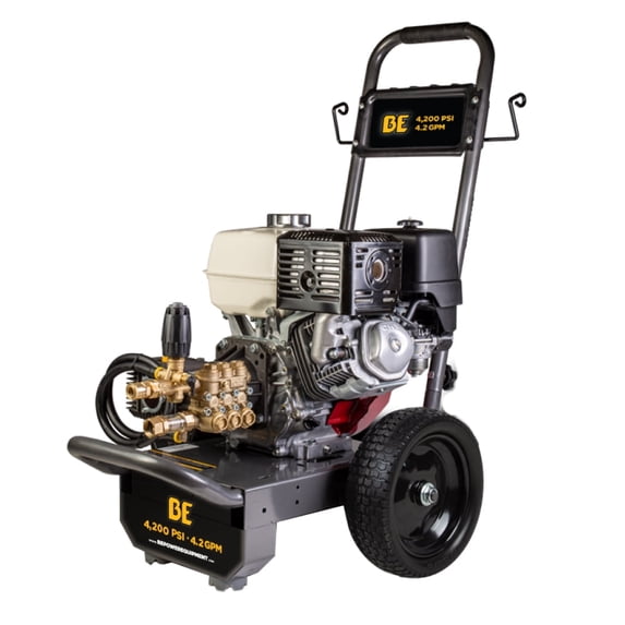 BE Power Equipment 4200 PSI 4.2 GPM Cold Water Gas PW Honda GX390 Engine and Comet Triplex Pump
