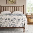 thumbnail image 1 of The Pioneer Woman Agatha Floral Gauze Quilt, Full/Queen, Blue Dust, Reversible Bedding, 1 of 9