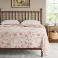 thumbnail image 1 of The Pioneer Woman Agatha Floral Gauze Quilt, Full/Queen, Rose Herb Pink, Reversible Bedding, 1 of 9