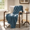 thumbnail image 1 of The Pioneer Woman Ruffle Knit Oversized Couch Throw Blanket, Blue, 50 x 72 in, 1 of 7