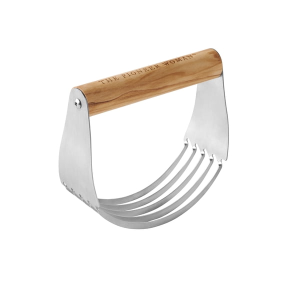 The Pioneer Woman Olive Wood Handle Pastry Blender with Stainless Steel Head