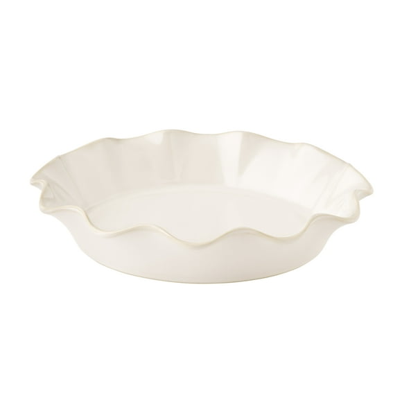 The Pioneer Woman Colette 11-Inch Stoneware Ruffled-Edge Baking Pie Pan & Tart Dish, Linen