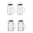 thumbnail image 1 of The Pioneer Woman Channing & Palmer Glass 32 Ounce Drinkware with  Wood Lid, Set of 4, 1 of 9