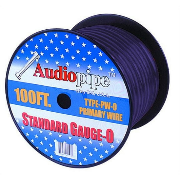 PW025BLACK Audiopipe 25 0 Gauge Black Power Wire