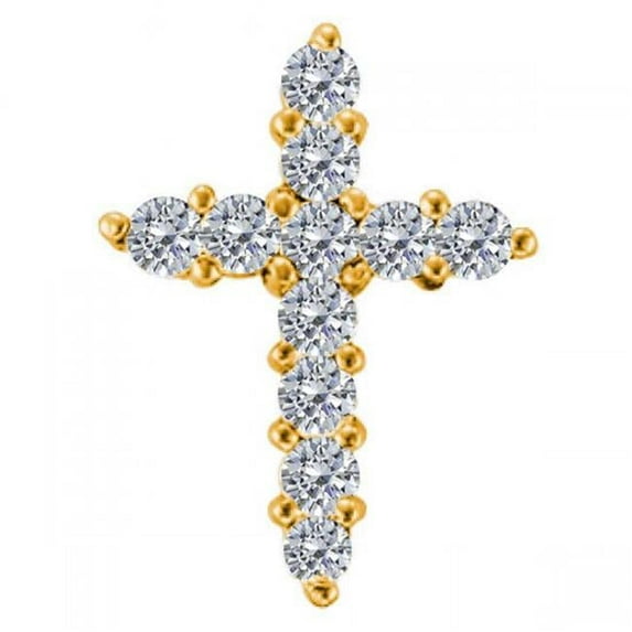 PW29040-0.50 14Y G-VS-2 0.50 Carat 14K Yellow Gold G-VS-2 Classic Diamond Heart Pendant